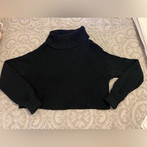 Target black cropped turtleneck sweater